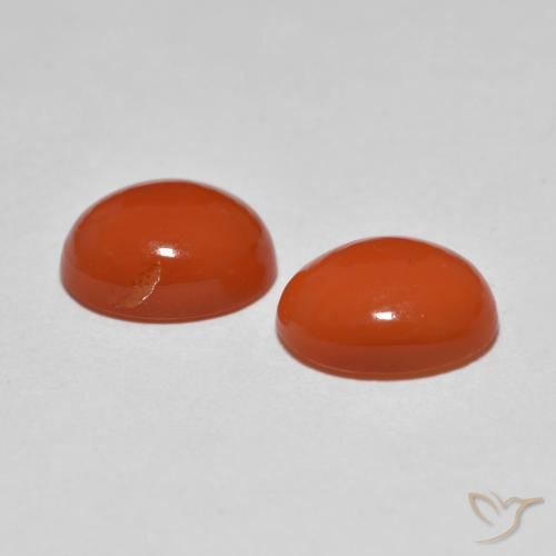 Shop natural 3.45ct Orange intense Agate gems, ovale, from Inde at GemSelect. In stock, global shipping!