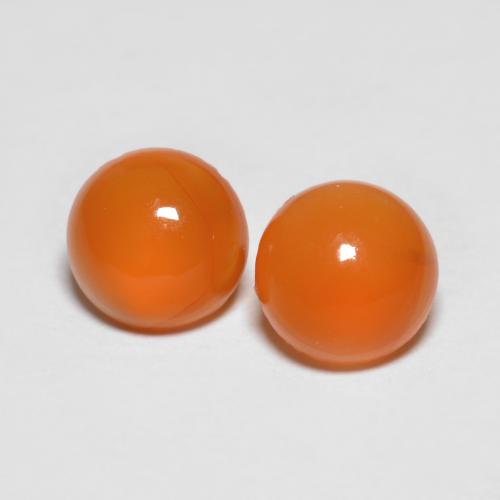 Achetez naturel 1,51ct orange agate gems, coupe roude, en provenance inde chez gemselect. en stock, livraison internationale!