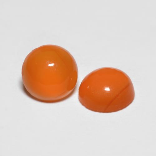Achetez naturel 1,51ct orange agate gems, coupe roude, en provenance inde chez gemselect. en stock, livraison internationale!