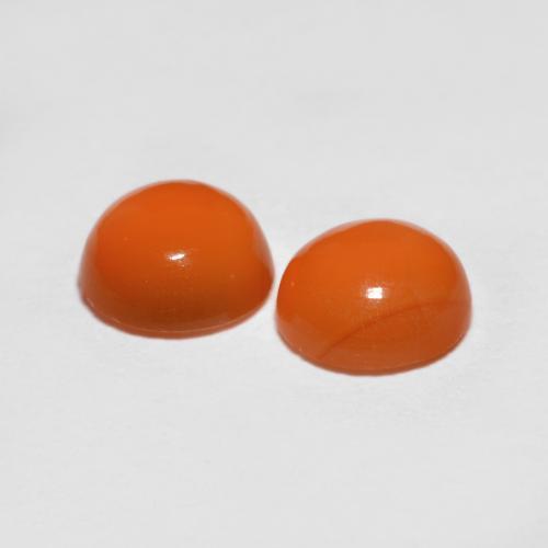 Achetez naturel 1,51ct orange agate gems, coupe roude, en provenance inde chez gemselect. en stock, livraison internationale!