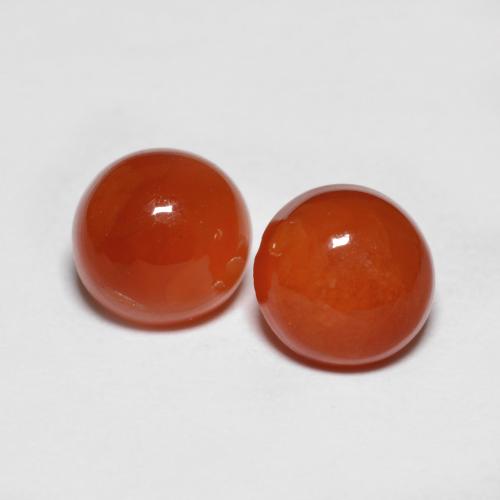 Achetez naturel 1.74ct Rouge feu Agate gems, Coupe roude, En provenance Inde chez GemSelect. En stock, livraison internationale!