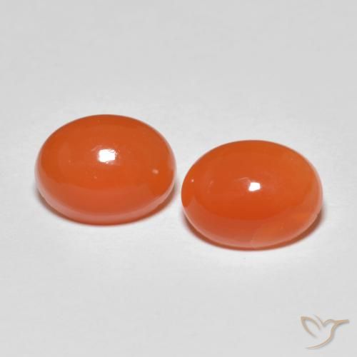 Achetez naturel 2,67ct orange agate gems, coupe ovale, en provenance inde chez gemselect. en stock, livraison internationale!