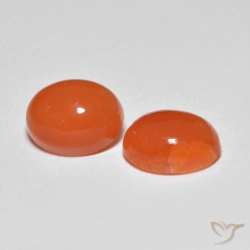 Achetez naturel 2,67ct orange agate gems, coupe ovale, en provenance inde chez gemselect. en stock, livraison internationale!