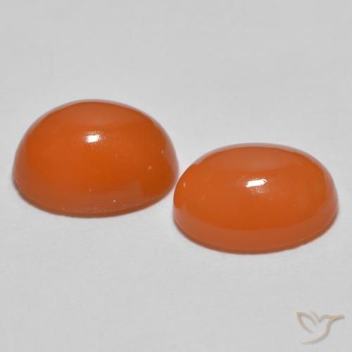 Shop natural 2.46ct Orange feu Agate gems, ovale, from Inde at GemSelect. In stock, global shipping!