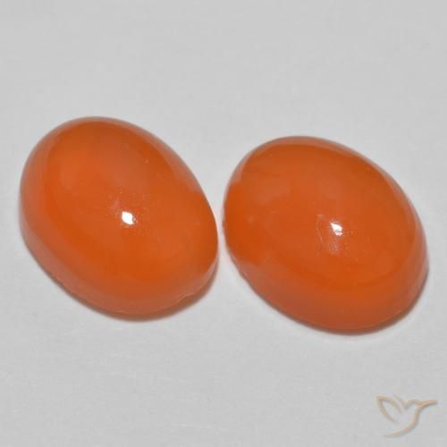 2.28ctw Naturel Orange moyen Agate, ovale, Translucide