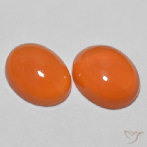 2.05ctw Naturel Orange moyen Agate, ovale, Translucide