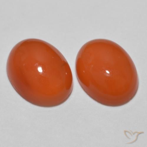 2.30ctw Naturel Orange moyen Agate, ovale, Translucide