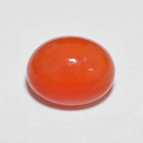 Agate Ambre orange naturelle Coupe ovale, 2.05 ct, Translucide