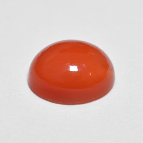 Agate Ambre orange naturelle Coupe ovale, 2.05 ct, Translucide