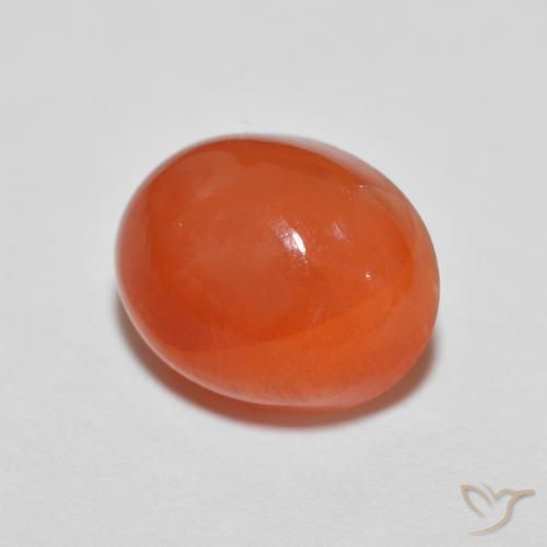 Agate Orange moyen naturelle ovale, 2.22 ct, Opaque