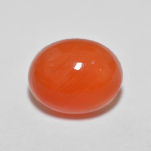 Agate Orange moyen naturelle Coupe ovale, 2.04 ct, Translucide