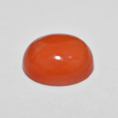 Agate Orange moyen naturelle Coupe ovale, 2.04 ct, Translucide