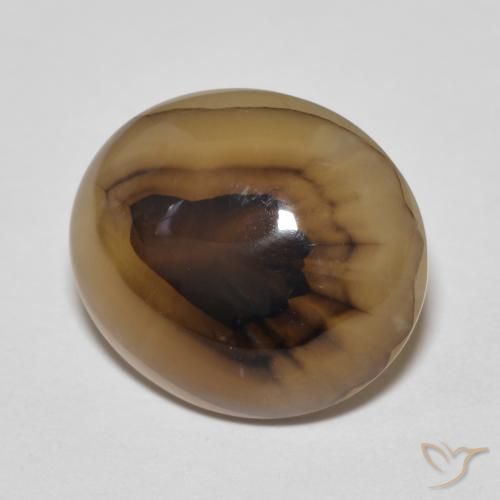 Agate Multicolore naturelle ovale, 9.50 ct, Translucide