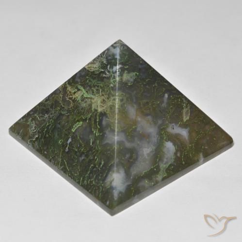 128.79ct Naturel Vert avec rouge Agate, Carré, Opaque