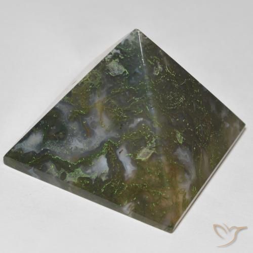 Agate Vert avec rouge naturelle Carré, 128.79 ct, Opaque
