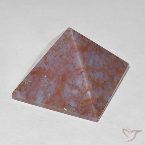 Agate Multicolore naturelle Carré, 85.13 ct, Opaque