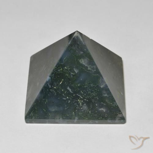 Agate Vert moyen naturelle Carré, 89.63 ct, Opaque