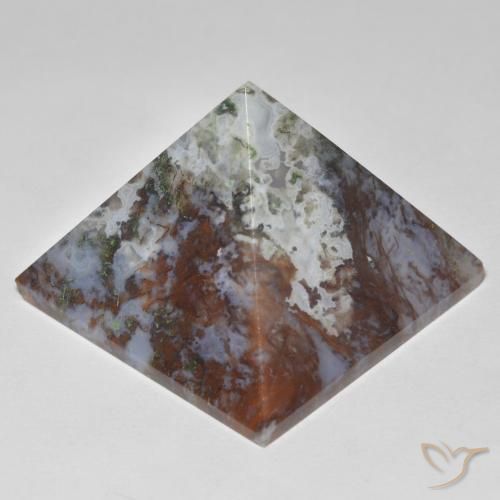 Agate multicolore naturelle carré, 116,34 ct, opaque