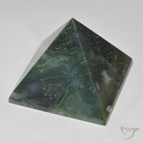 Agate Vert moyen naturelle Carré, 118.72 ct, Opaque