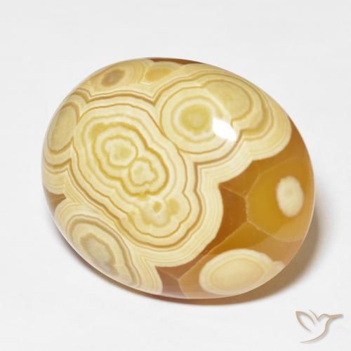 Agate Multicolore naturelle ovale, 38.35 ct, Opaque