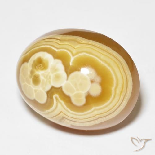 Agate Multicolore naturelle ovale, 42.02 ct, Opaque
