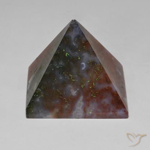 105.43ct Naturel Vert et rouge Agate, Carré, Opaque