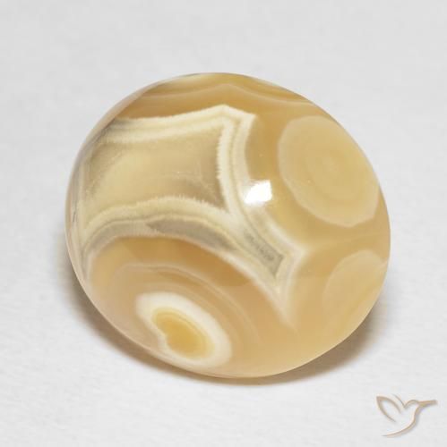 Agate Multicolore naturelle ovale, 19.20 ct, Opaque