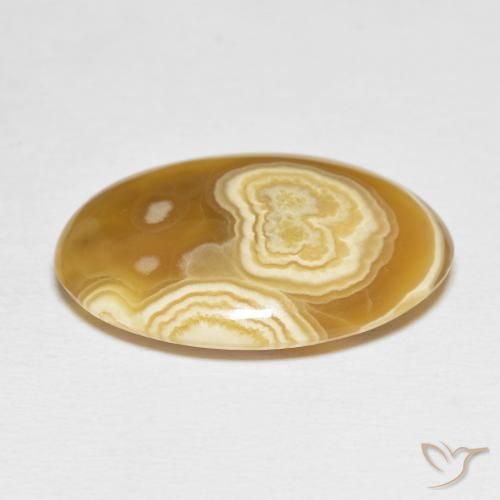 Agate Multicolore naturelle ovale, 20.50 ct, Opaque