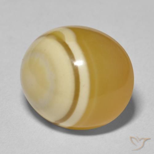 Agate Multicolore naturelle ovale, 12.09 ct, Opaque