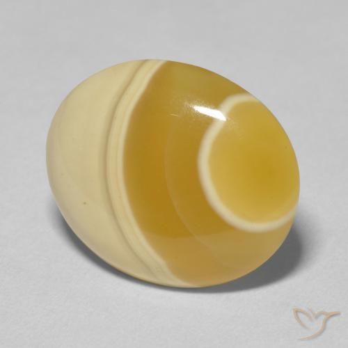 Agate Multicolore naturelle ovale, 8.04 ct, Opaque