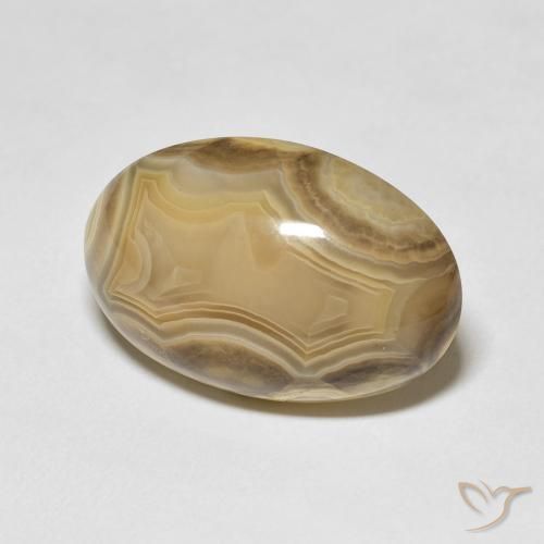Agate Multicolore naturelle ovale, 26.72 ct, Opaque