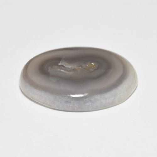Agate Blanc cassé naturelle ovale, 27.92 ct, Opaque