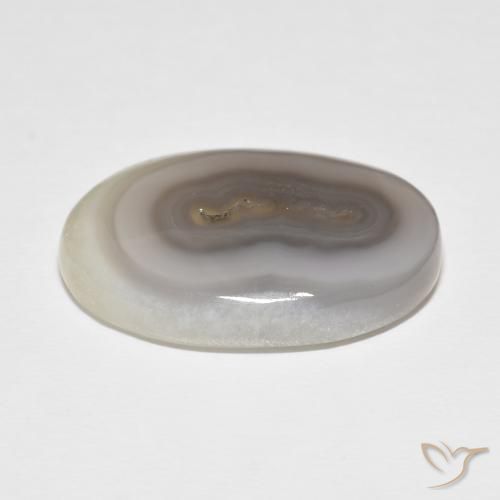 Agate White Cream naturelle ovale, 34.15 ct, Opaque