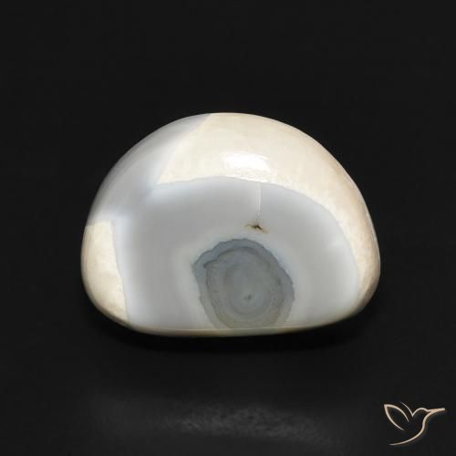 6.67ct Naturel Blanc multicolore Agate, Fantaisie, Opaque