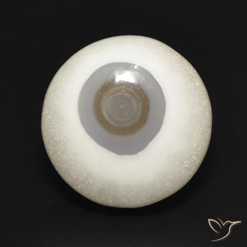 14.01ct Naturel Blanc multicolore Agate, Tour, Opaque