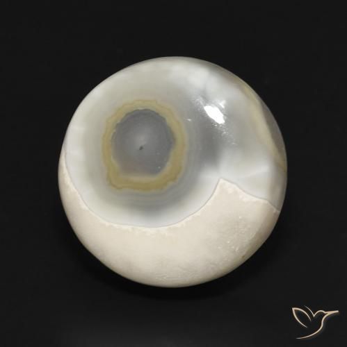 Agate Blanc multicolore naturelle Tour, 16.75 ct, Opaque