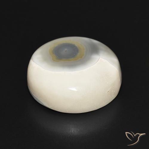 Agate Blanc multicolore naturelle Tour, 16.75 ct, Opaque