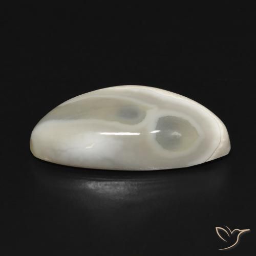 Agate Blanc cassé naturelle Fantaisie, 15.91 ct, Opaque