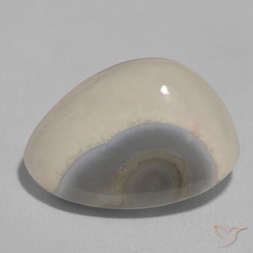 11.22ct Naturel White Cream Agate, Fantaisie, Opaque