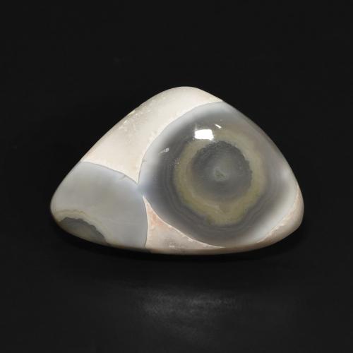 11.86ct Naturel Blanc multicolore Agate, Fantaisie, Opaque