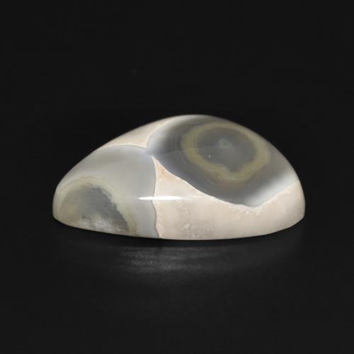 Agate Blanc multicolore naturelle Fantaisie, 11.86 ct, Opaque