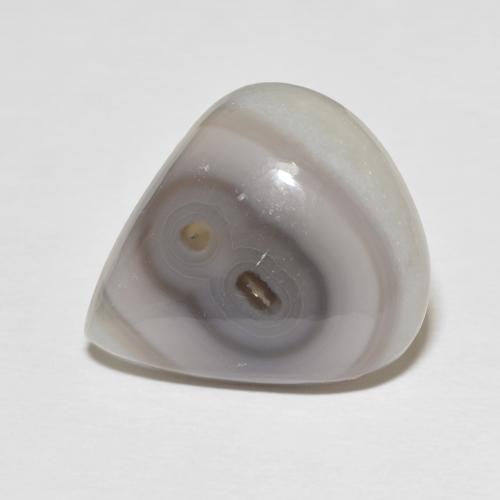18.49ct Naturel Blanc chaud Agate, En forme de poire, Opaque