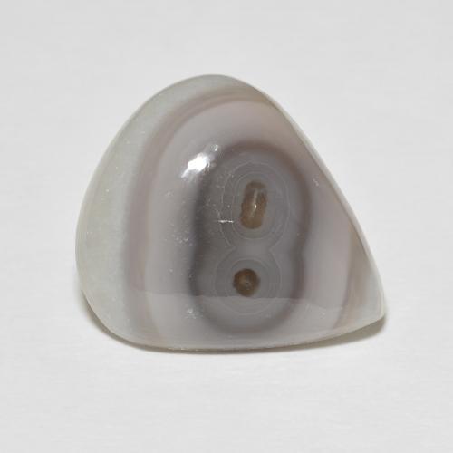 Agate Blanc chaud naturelle En forme de poire, 18.49 ct, Opaque