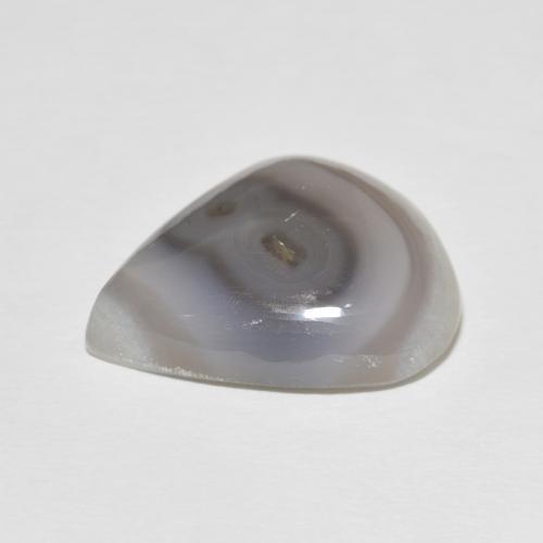 Agate Blanc chaud naturelle En forme de poire, 18.49 ct, Opaque