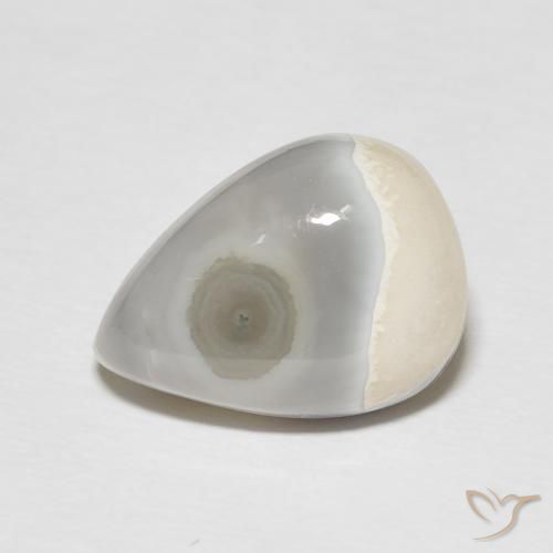 8.53ct Naturel Blanc chaud Agate, En forme de poire, Opaque