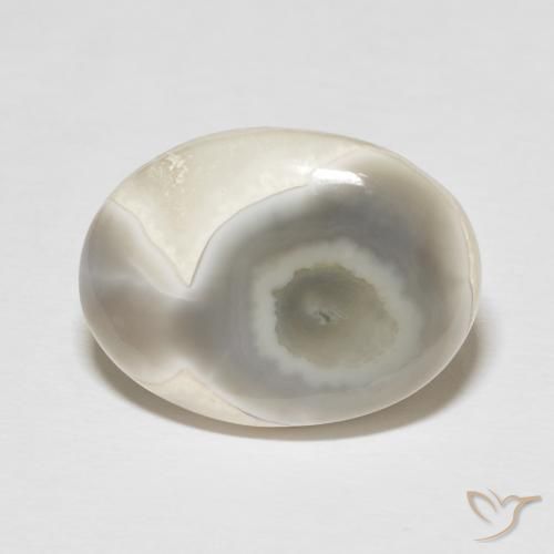 14.26ct Naturel Blanc cassé Agate, ovale, Opaque