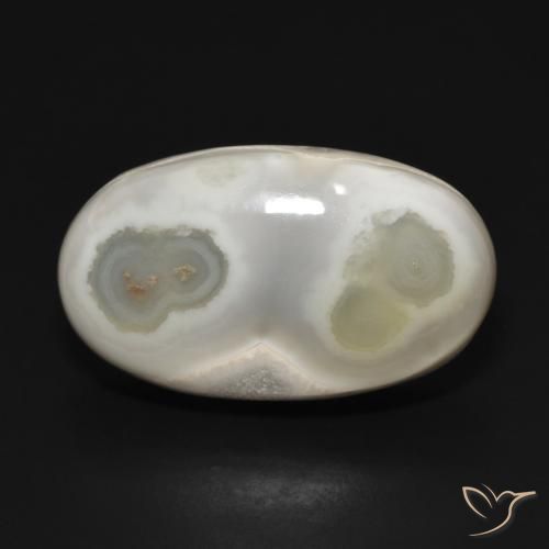 29.67ct Naturel Blanc chaud Agate, ovale, Opaque