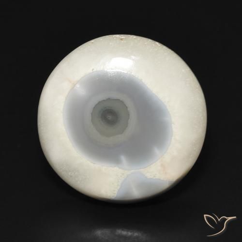 13.25ct Naturel Blanc multicolore Agate, Tour, Opaque