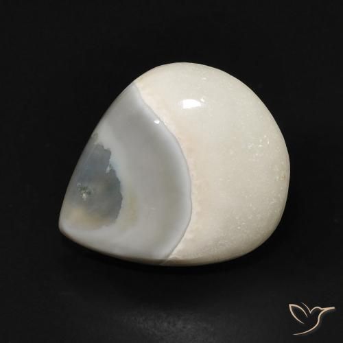 7.58ct Naturel Blanc cassé Agate, En forme de poire, Opaque