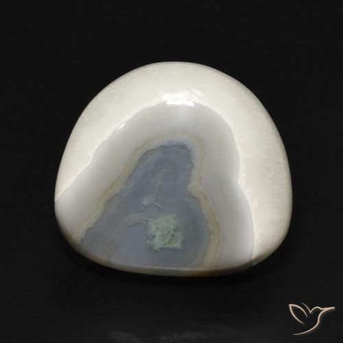 14.42ct Naturel Blanc multicolore Agate, Fantaisie, Opaque